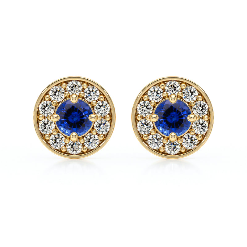 Boucles d’oreilles saphir et diamant Coup de Foudre - 1
