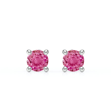 Boucles d’oreilles saphir rose Lune de Miel - 1