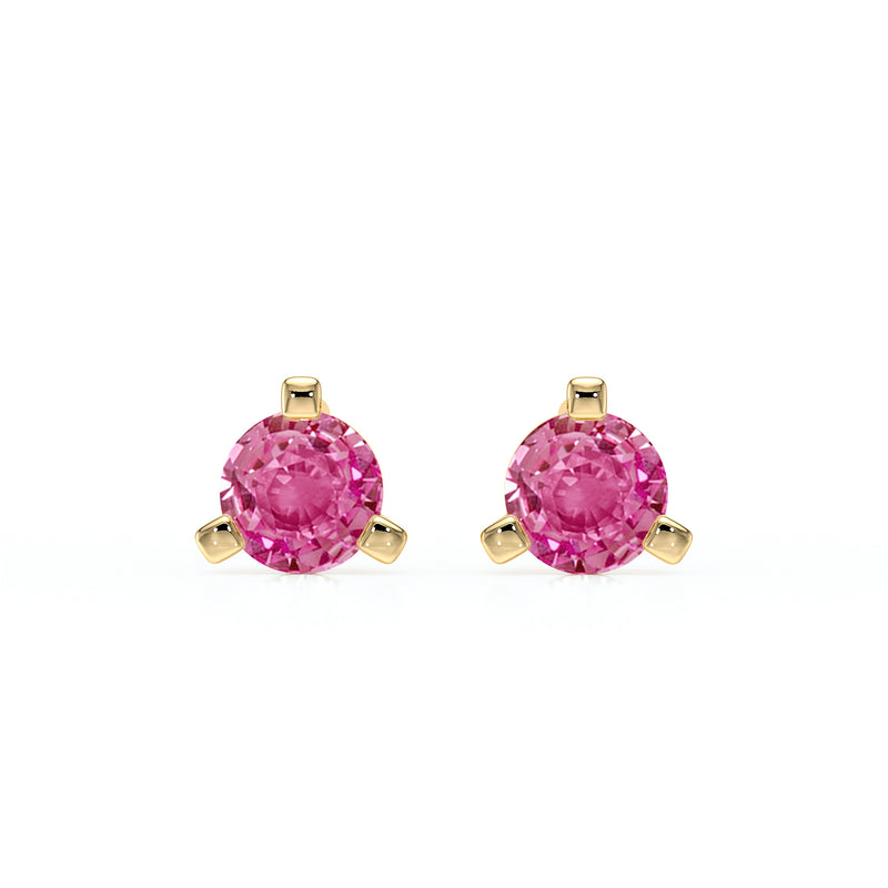 Boucles d’oreilles saphir rose Lune de Miel - 2