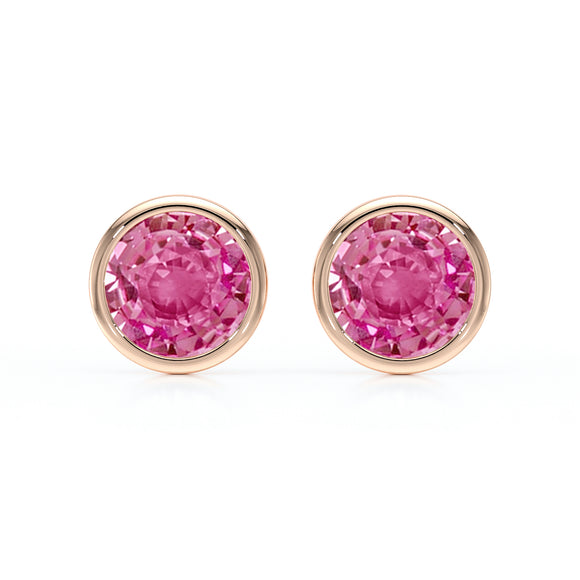 Boucles d’oreilles saphir rose Nuit de Noces - 1