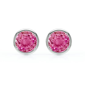 Boucles d’oreilles saphir rose Nuit de Noces - 1