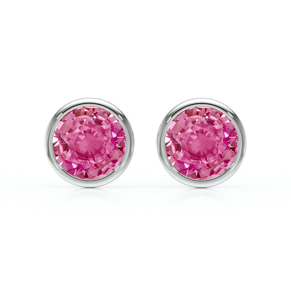 Boucles d’oreilles saphir rose Nuit de Noces - 1