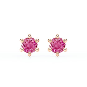 Boucles d’oreilles saphir rose Premier Amour - 1