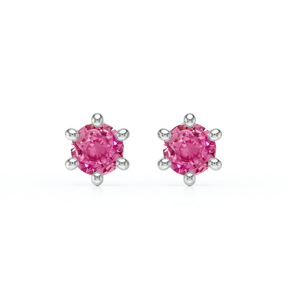 Boucles d’oreilles saphir rose Premier Amour - 1