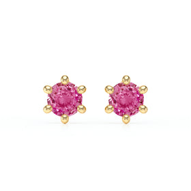 Boucles d’oreilles saphir rose Premier Amour - 1
