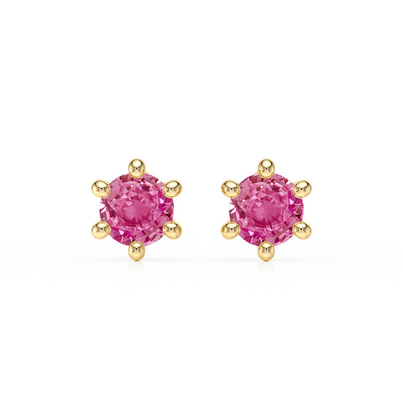 Boucles d’oreilles saphir rose Premier Amour - 1