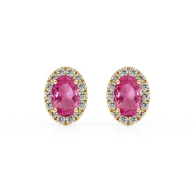 Boucles d’oreilles saphir rose et diamant Coup de Foudre - 3