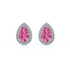 Boucles d’oreilles saphir rose et diamant Coup de Foudre - 4