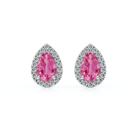 Boucles d’oreilles saphir rose et diamant Coup de Foudre - 4