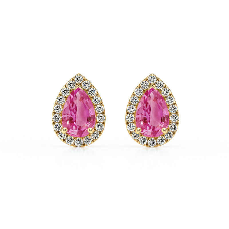 Boucles d’oreilles saphir rose et diamant Coup de Foudre - 4