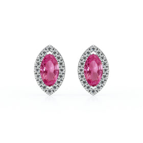 Boucles d’oreilles saphir rose et diamant Coup de Foudre - 5