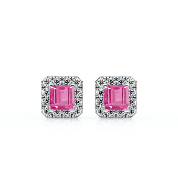 Boucles d’oreilles saphir rose et diamant Coup de Foudre - 6
