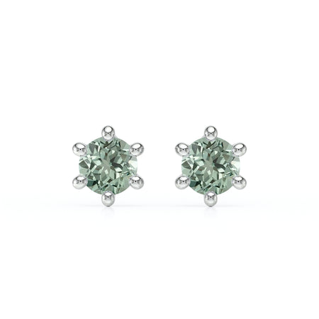Boucles d’oreilles saphir vert Premier Amour - 1