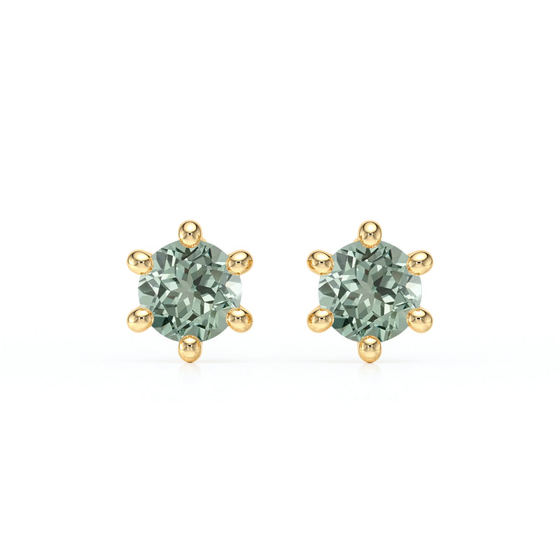 Boucles d’oreilles saphir vert Premier Amour - 1
