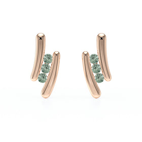 Boucles d’oreilles saphir vert Premier Pas - 1