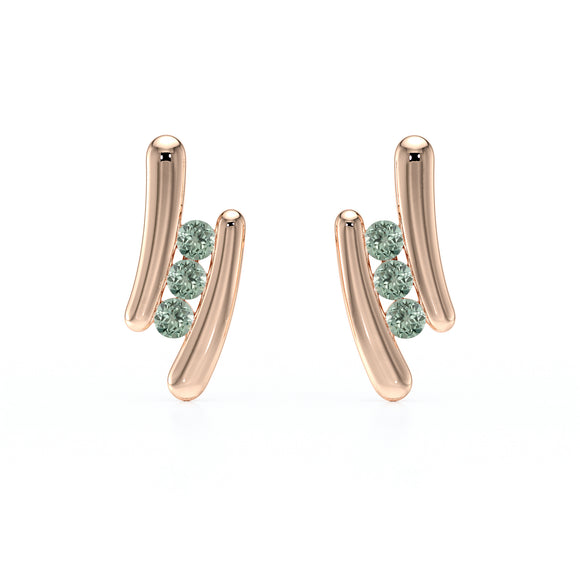 Boucles d’oreilles saphir vert Premier Pas - 1