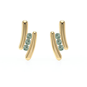 Boucles d’oreilles saphir vert Premier Pas - 1