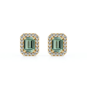 Boucles d’oreilles saphir vert et diamant Coup de Foudre - 2