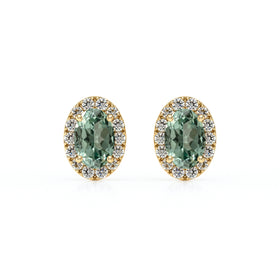 Boucles d’oreilles saphir vert et diamant Coup de Foudre - 3