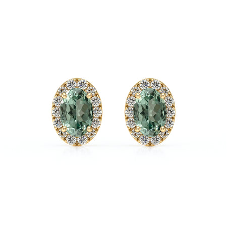 Boucles d’oreilles saphir vert et diamant Coup de Foudre - 3