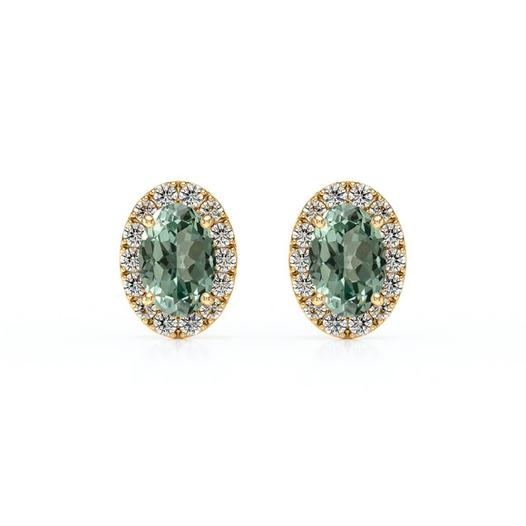 Boucles d’oreilles saphir vert et diamant Coup de Foudre - 3