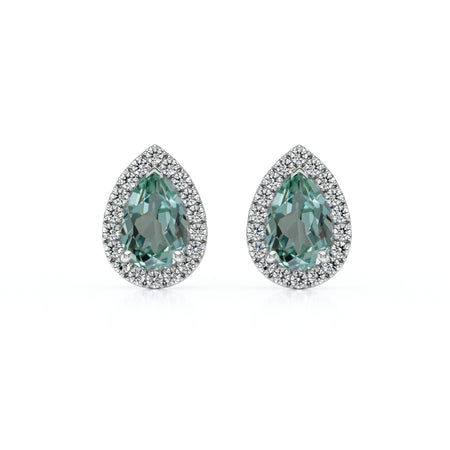 Boucles d’oreilles saphir vert et diamant Coup de Foudre - 4