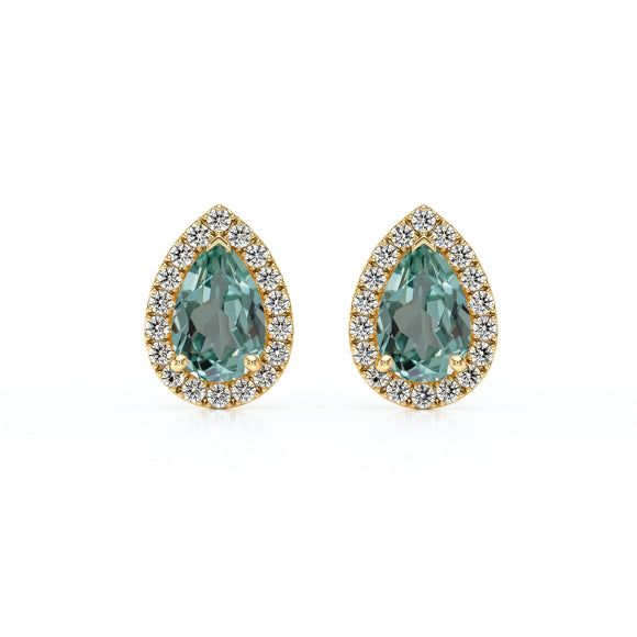 Boucles d’oreilles saphir vert et diamant Coup de Foudre - 4