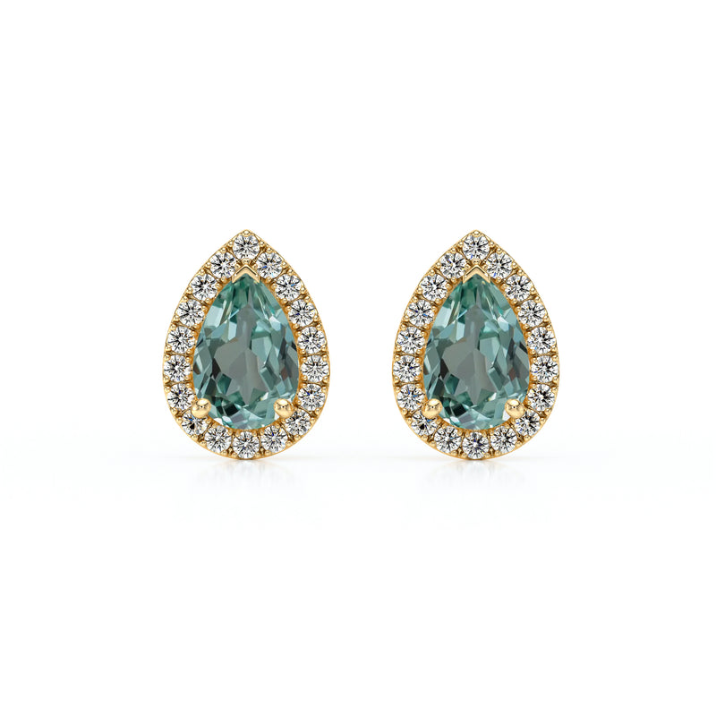 Boucles d’oreilles saphir vert et diamant Coup de Foudre - 4