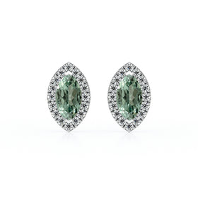 Boucles d’oreilles saphir vert et diamant Coup de Foudre - 5