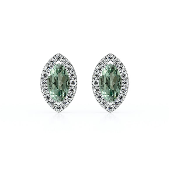 Boucles d’oreilles saphir vert et diamant Coup de Foudre - 5