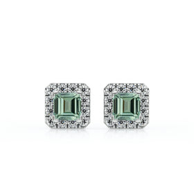 Boucles d’oreilles saphir vert et diamant Coup de Foudre - 6