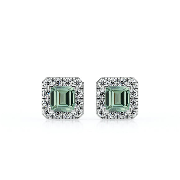 Boucles d’oreilles saphir vert et diamant Coup de Foudre - 6