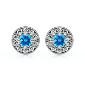 Boucles d’oreilles topaze et diamant Coup de Foudre - 1