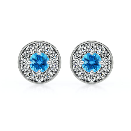 Boucles d’oreilles topaze et diamant Coup de Foudre - 1