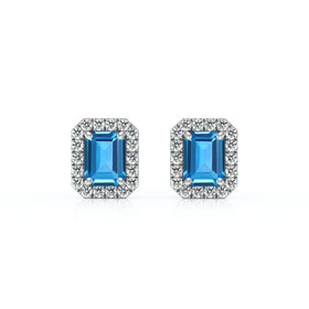 Boucles d’oreilles topaze et diamant Coup de Foudre - 2