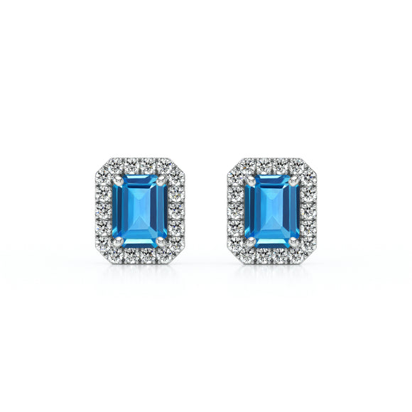 Boucles d’oreilles topaze et diamant Coup de Foudre - 2
