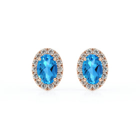 Boucles d’oreilles topaze et diamant Coup de Foudre - 3