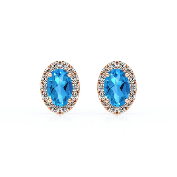 Boucles d’oreilles topaze et diamant Coup de Foudre - 3