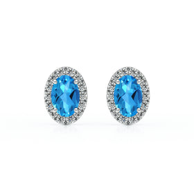 Boucles d’oreilles topaze et diamant Coup de Foudre - 3