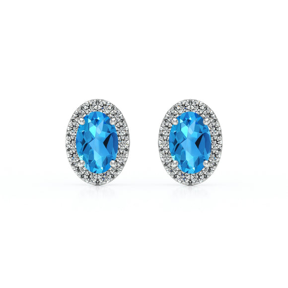 Boucles d’oreilles topaze et diamant Coup de Foudre - 3