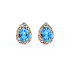 Boucles d’oreilles topaze et diamant Coup de Foudre - 4