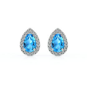 Boucles d’oreilles topaze et diamant Coup de Foudre - 4