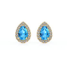 Boucles d’oreilles topaze et diamant Coup de Foudre - 4