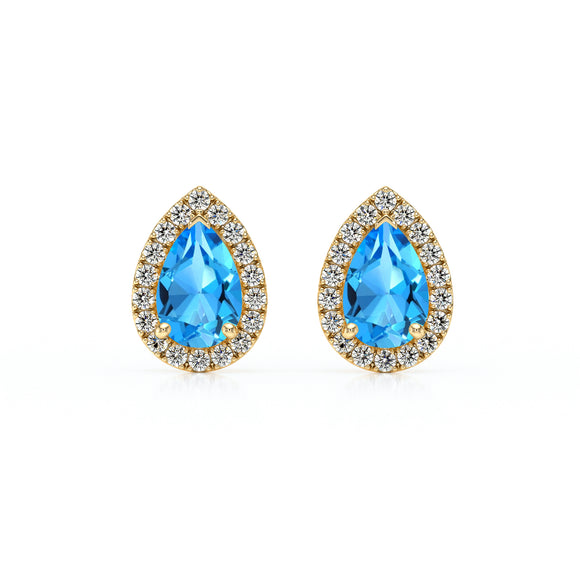 Boucles d’oreilles topaze et diamant Coup de Foudre - 4