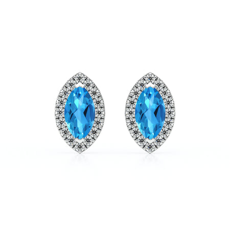 Boucles d’oreilles topaze et diamant Coup de Foudre - 5