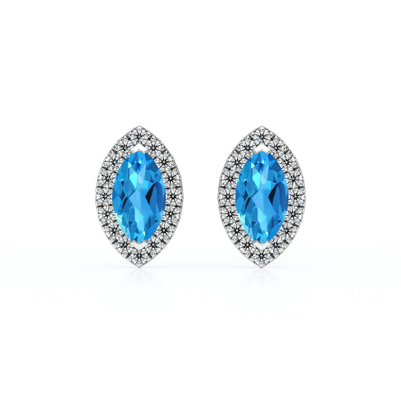Boucles d’oreilles topaze et diamant Coup de Foudre - 5