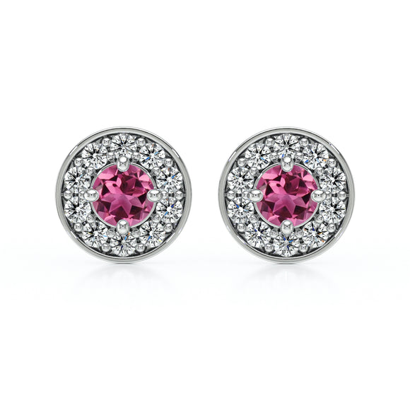 Boucles d’oreilles tourmaline et diamant Coup de Foudre - 1