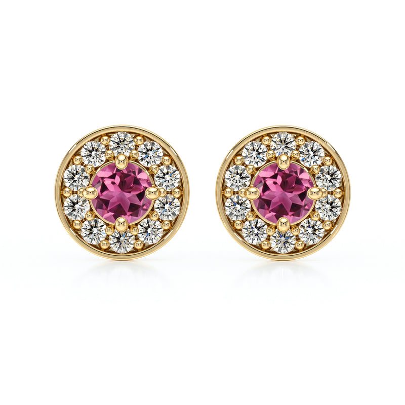 Boucles d’oreilles tourmaline et diamant Coup de Foudre - 1