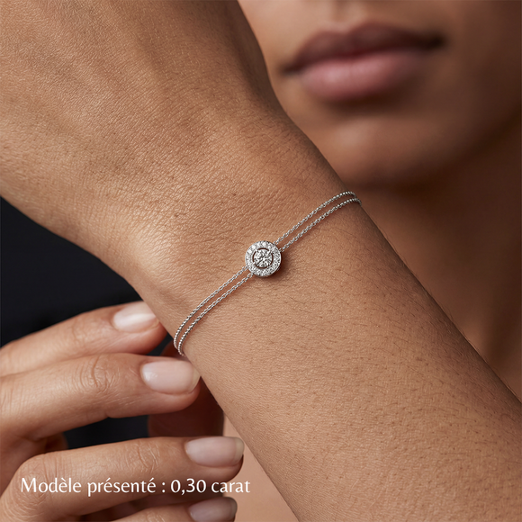 Bracelet entourage topaze et diamant Promets Moi - 1