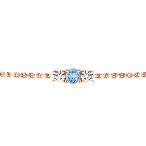 Bracelet aigue-marine Lune de Miel - 6